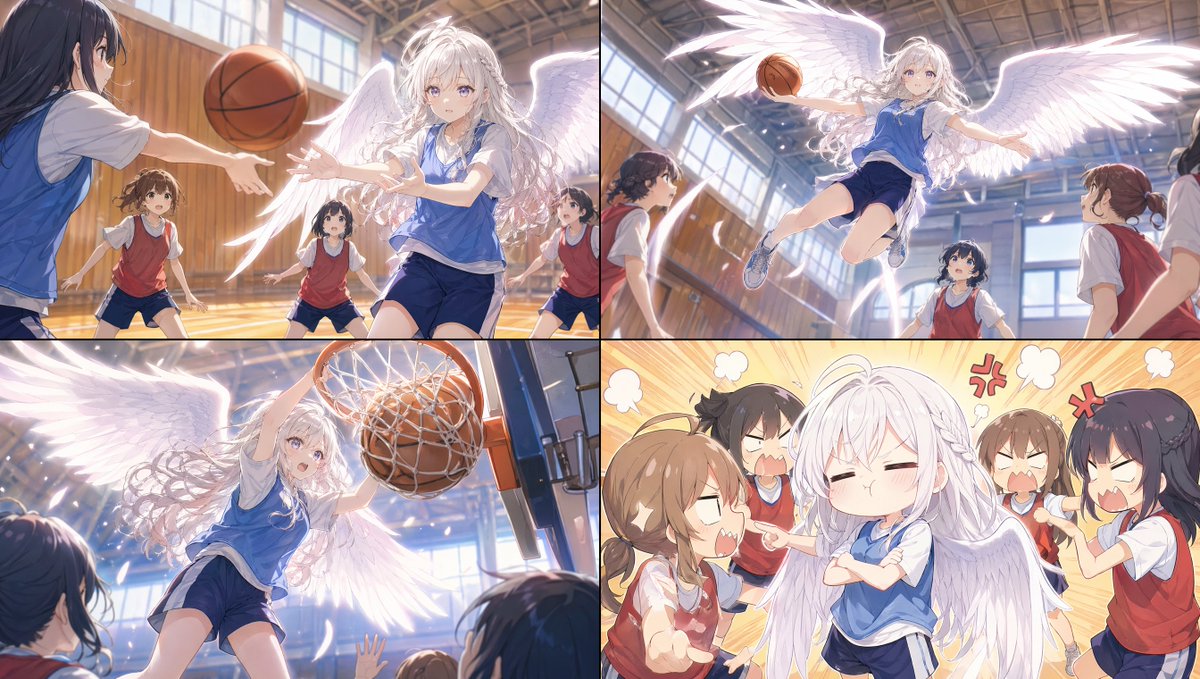 Comic / Storyboard - Angel Girl Basketball Storyboard