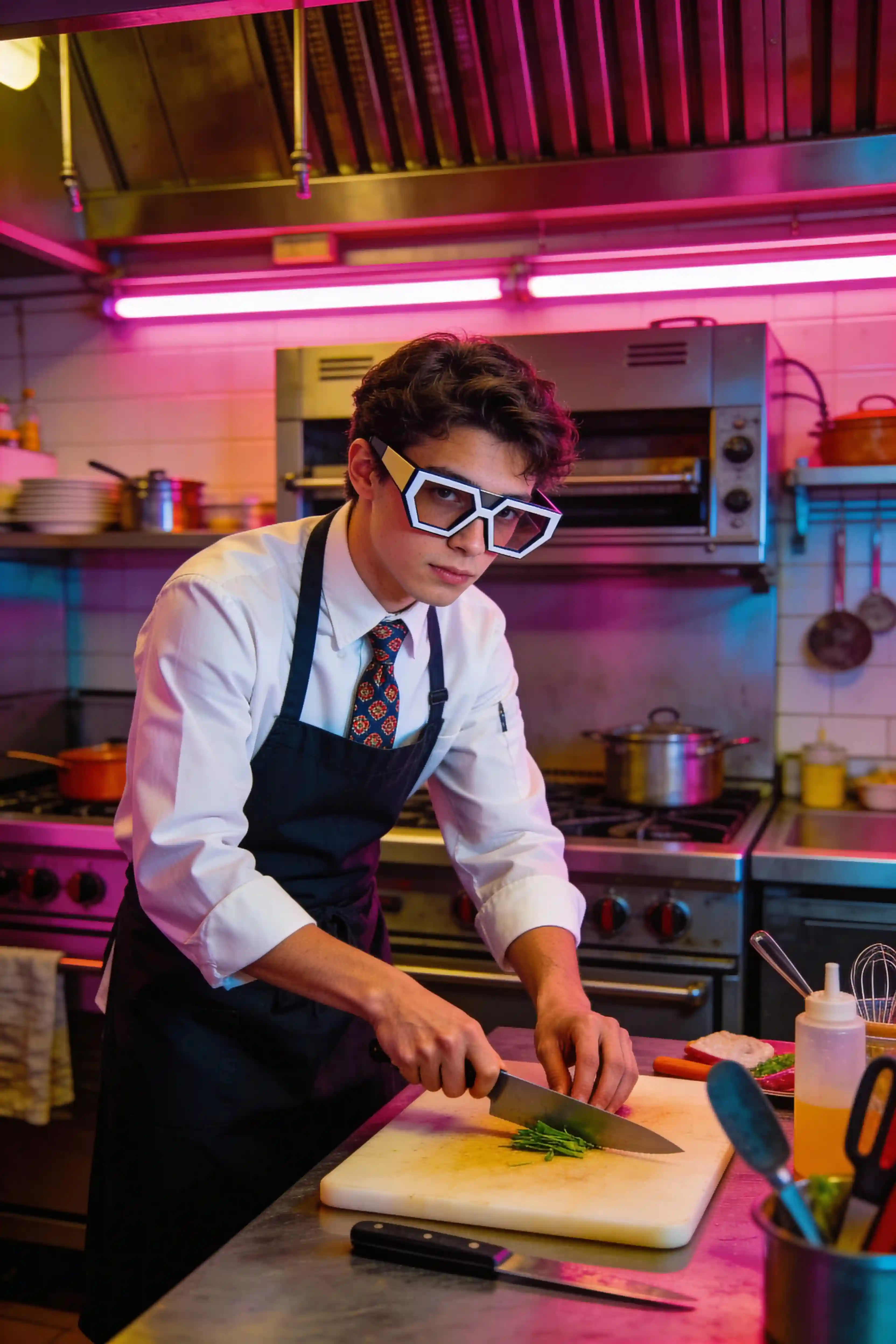 Chef in Retro Kitchen