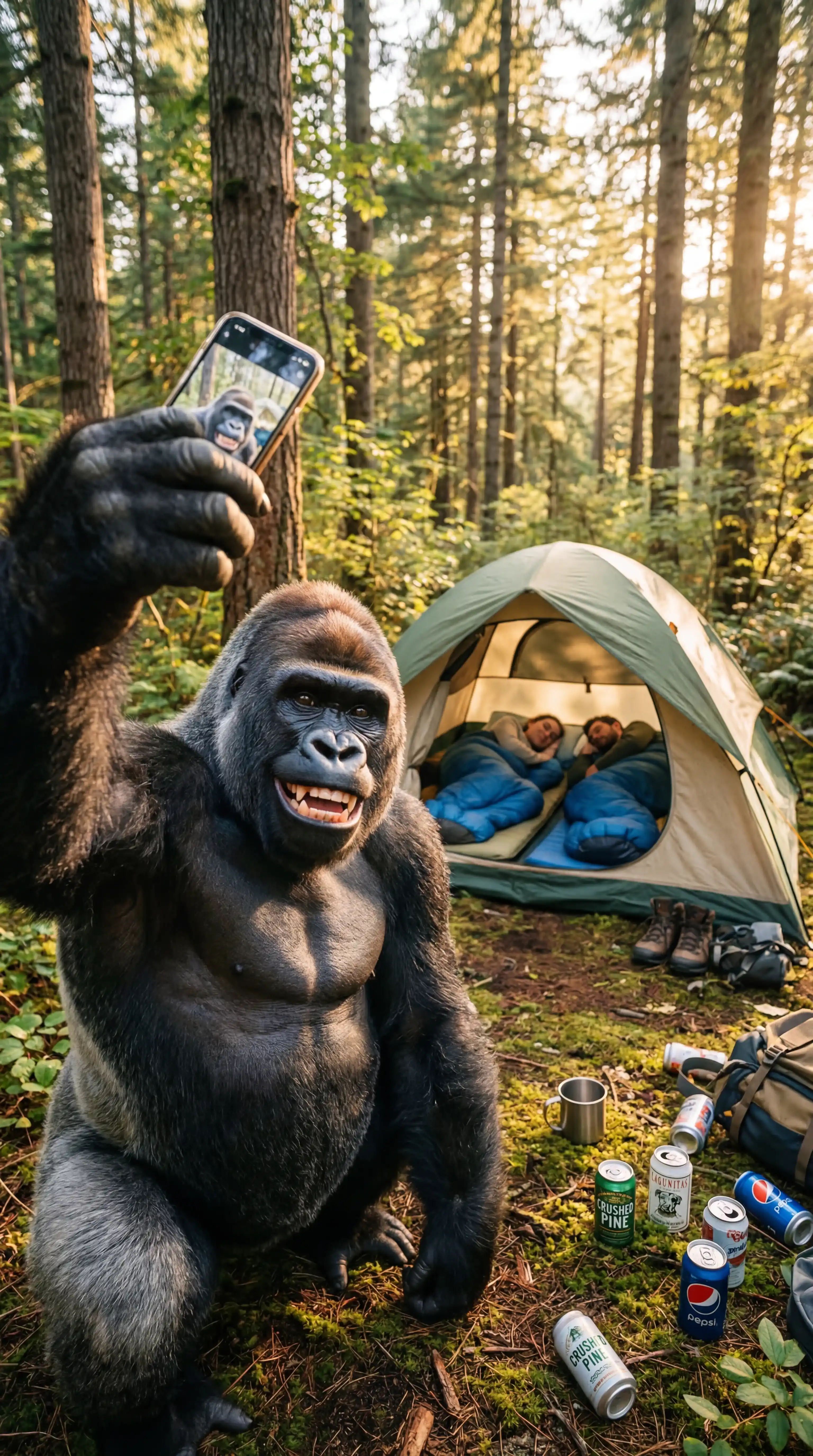 Gorilla Campsite Selfie