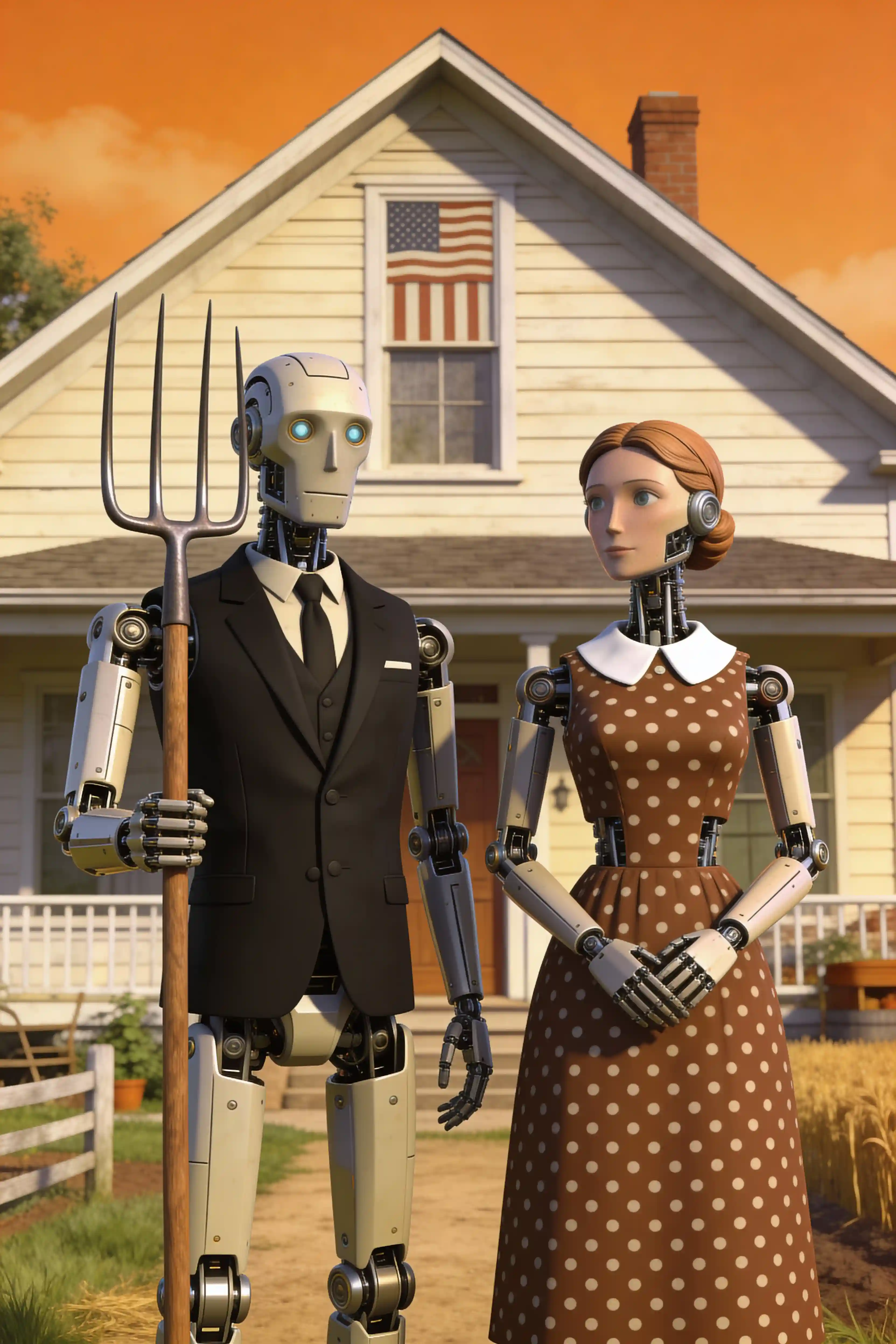 Retro-Futuristic Robot Couple