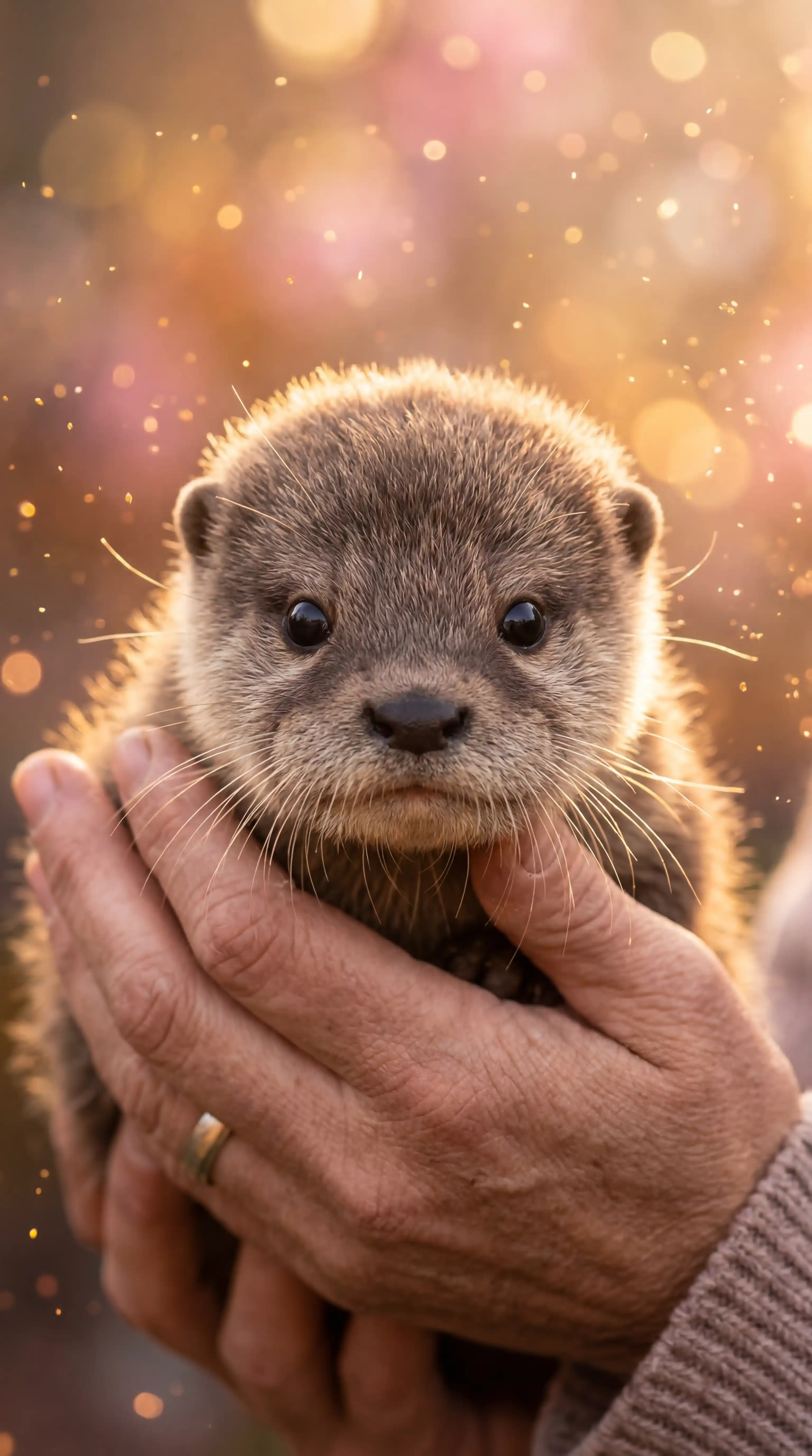 Baby Otter in Hands