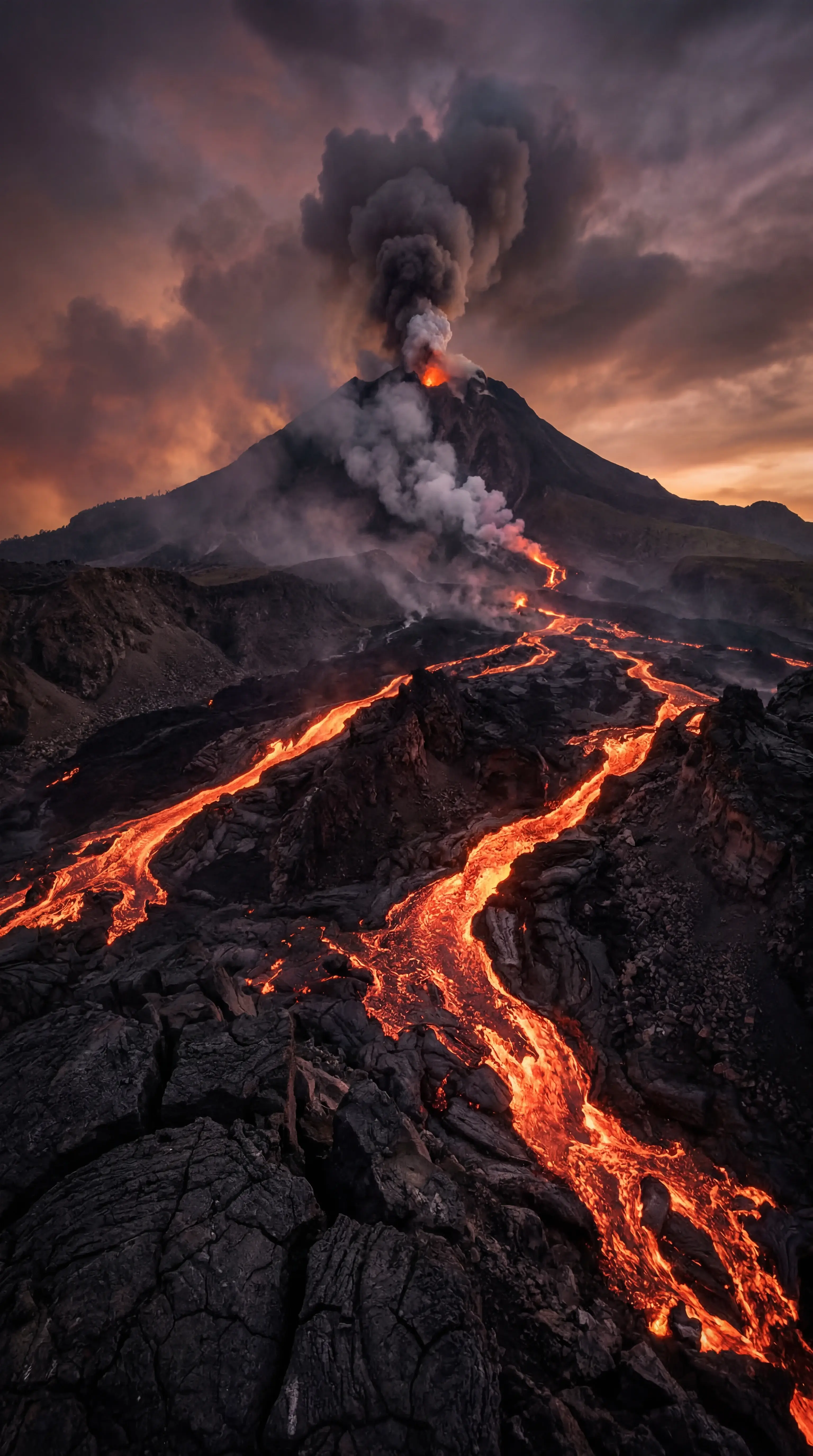 Volcano Lava Flow