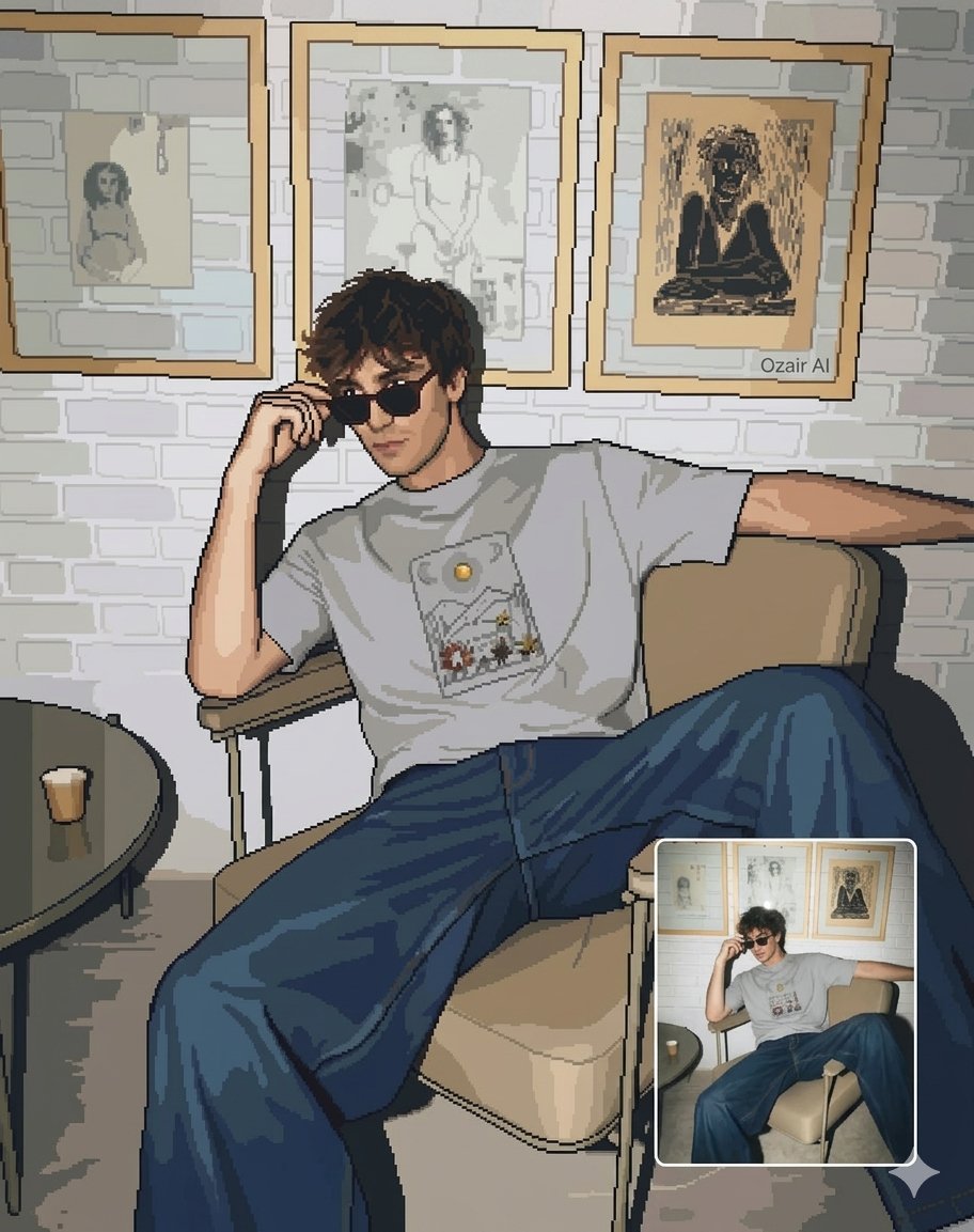 Game Asset - Pixel Art Portrait of a Stylish Man