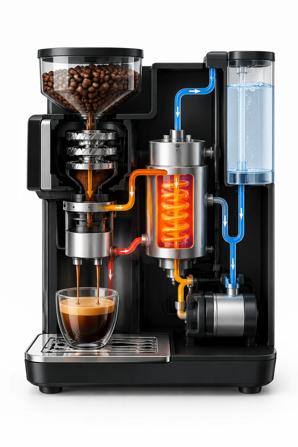 Salida de Flare: esquema de cafetera automática